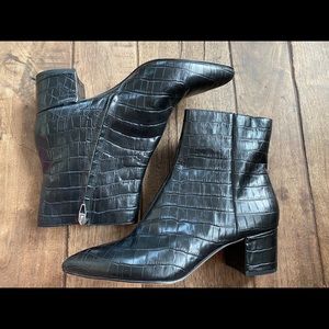 Dolce Vita Bel Booties in Black Croc